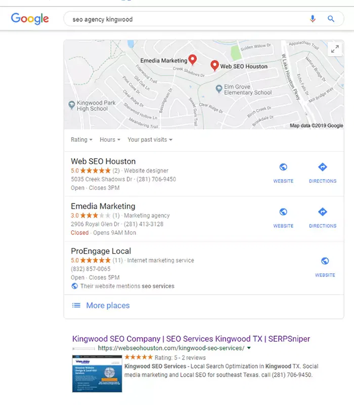 SEO Agency Kingwood – Google Map Pack