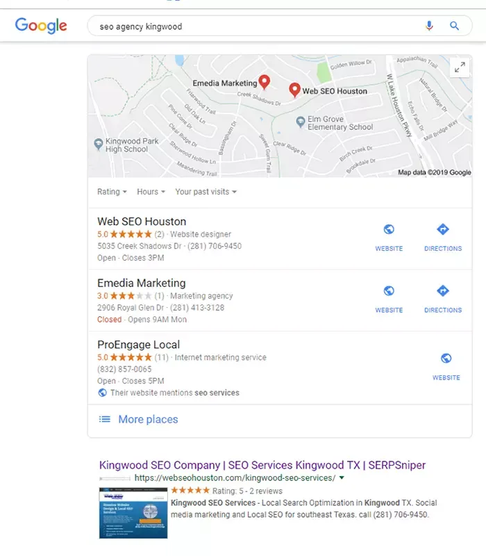 SEO Agency Kingwood – Google Map Pack